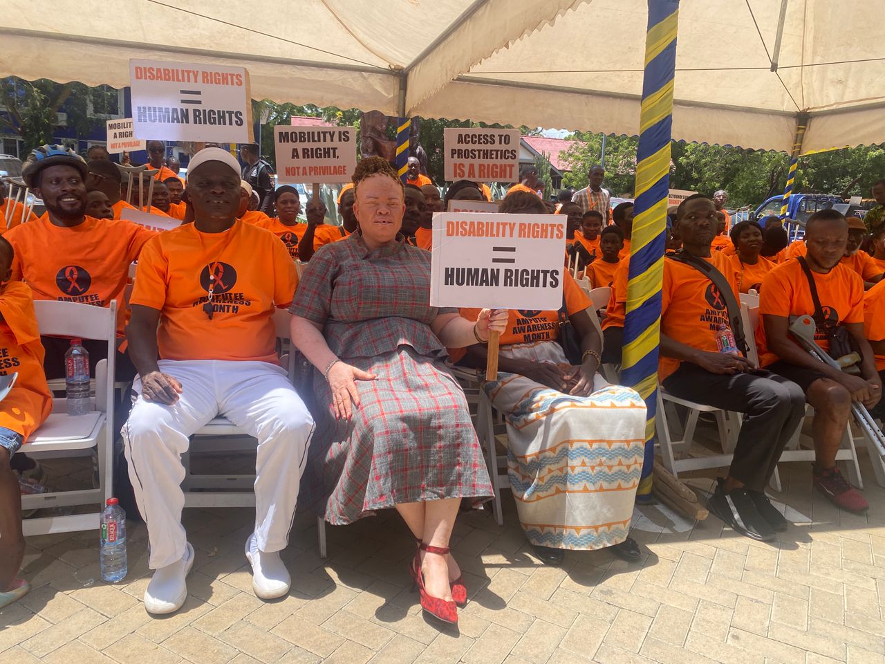 Engagement with members of the amputee community during awareness activities marking the International Day for Amputees