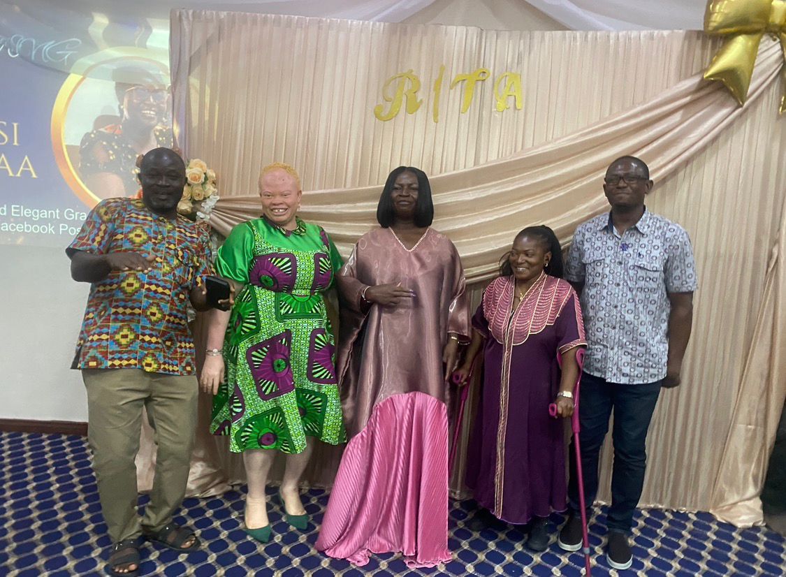 Mawunyo Yakor-Dagbah joins the Ghana Federation of Disability Organisations in a send-off get-together for former Executive Director Rita Kusi Kyeremaa