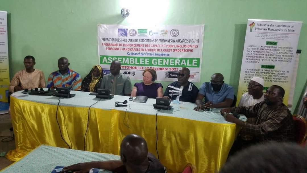 Newly elected Executives of the West Africa Federation of the Disabled in Cotonou, Benin